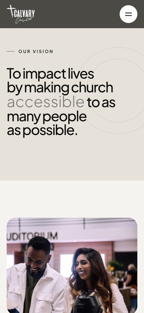 The church vision on a phone
